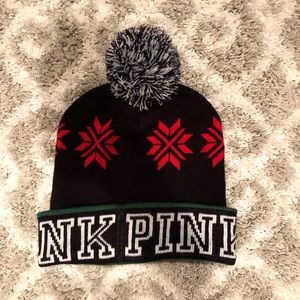 PINK by Victoria Secret Pom beanie